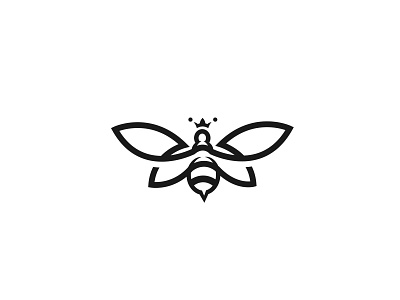 Bee Queen bee bee logo insect logo wings logo