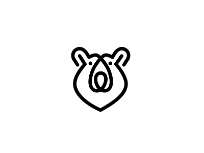 Flow Bear bear head bear logo line logo wild logo