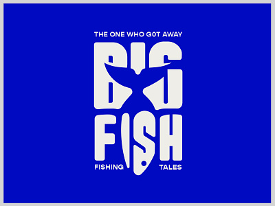 Big fish fish fish logo fishing logo water logo