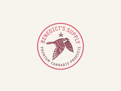Benedict's Supply bird logo cannabis leaf cannabis logo wings logo