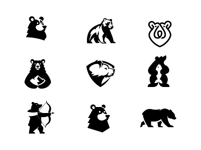 Bear collection animal logo bear bear design bear logo wild logo