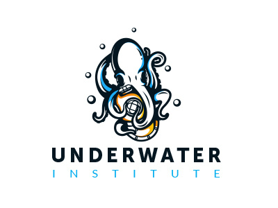 Underwater Institute helmet logo octopus water