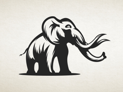 Elephant animal drawing elephant giant logo safari tusk wild