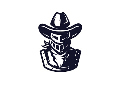 Knighted Cowboy armor cowboy cowboy hat knight logo western