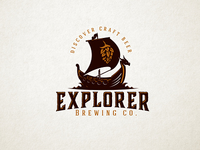 Explorer beer craft beer explorer hop logo ship viking viking ship