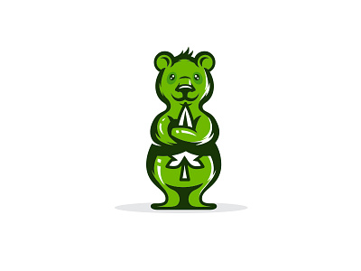 Gummy Bear bear bear logo cannabis leaf gummy bear leaf logo