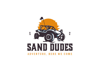 Sand Dudes adventure buggy car desert illustration logo sand sun vector