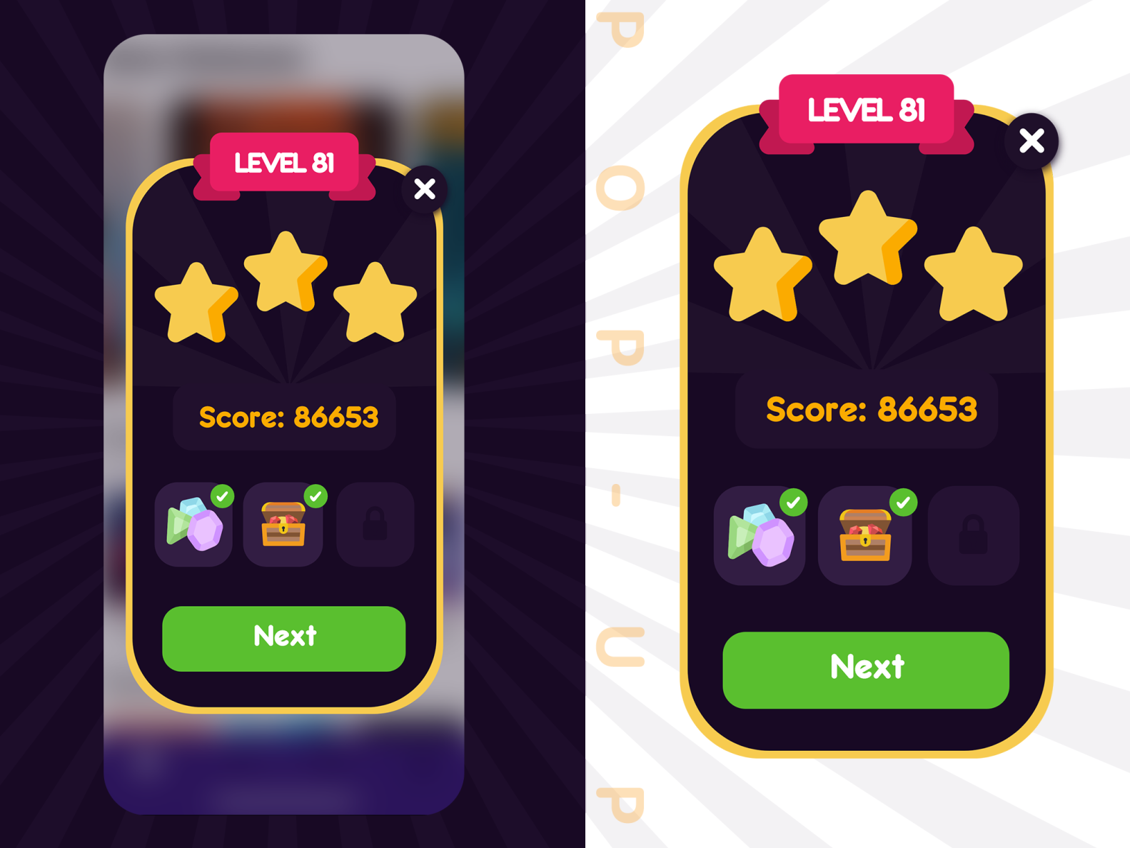 Game Pop-up UI by Somy Dhyani on Dribbble