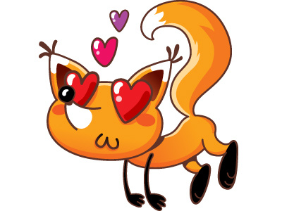 Falling in love fox