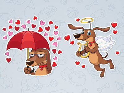 Stickers "Cupid Dog"