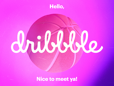 Hello, Dribbble! 👋 3d ball cinema 4d debut design