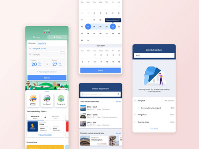 Flights app homepage