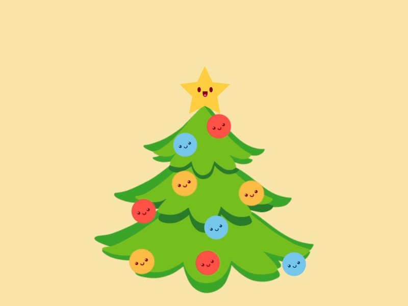 Happy New Year animation christmas happy new year star toys tree