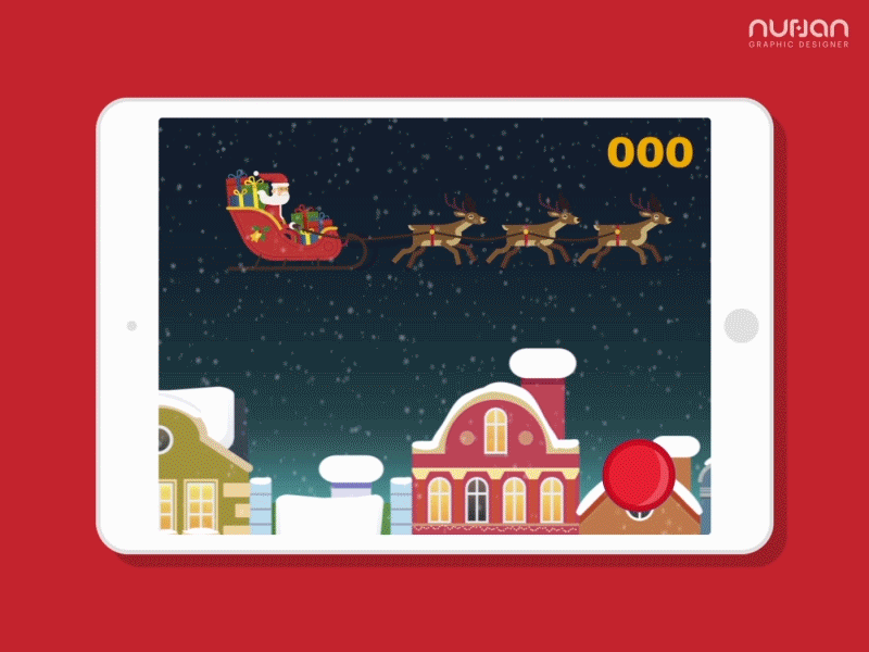 Santa Claus Game Concept animation christmas game red santa claus