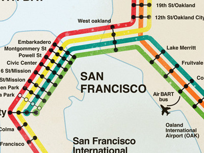 Bart Map illustration maps