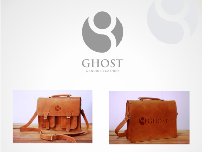 GHOST bold branding design graphic design leather leatherbag logo logodesign simple design