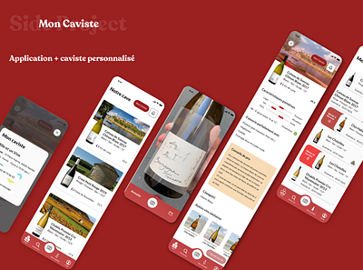 Mon Caviste project cards creation design french illustration product redesign ui ux wine winetech
