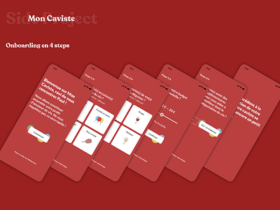 Mon Caviste Project application creation design illustration onboarding redesign ui ux ux design wine winetech