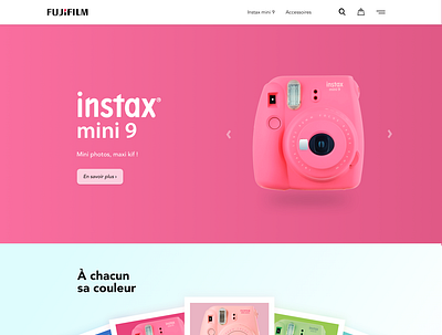 Instax mini 9 creation design french redesign ui uidesign ux uxdesign website