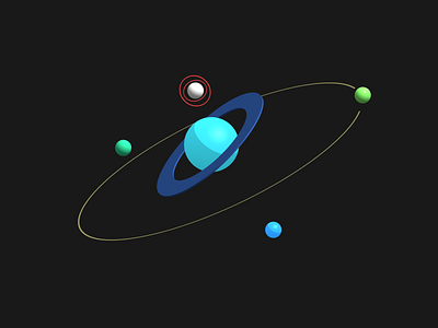 3D Space 3d creation design graphic illustration planet space spline ui
