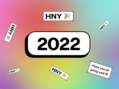 Happy new year ! 2022 blur creation design figma graphic design ui uidesign ux uxdesign