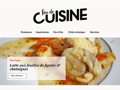 Design of a french food magazine "Fou de Cuisine" design font food french redesign typo ux