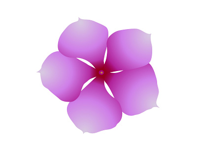 Periwinkle Flower Vector Illustration