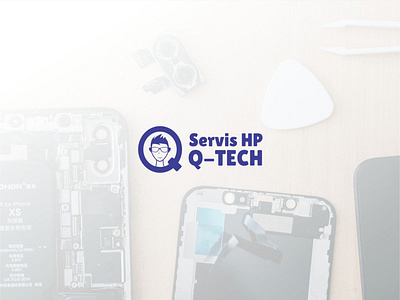 Service HP Q-Tech Logo Design
