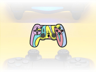Fandi PS4 Joystick Logo Design branding controller coreldraw design gaming logo graphic design joystick logo playstation 4 shape tool vector