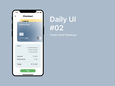 Daily UI Challenge Day 2 - Credit Card Checkout checkout credit card checkout daily ui challenge day 2 design mobile ui ui
