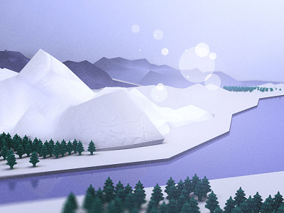 Ice 3d environment design illustration landscape