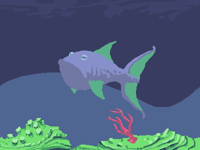 There's always a Bigger Fish (GIF) animation gif illustration pixel art