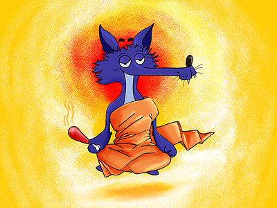 The blue Monk illustration