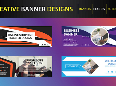 Web Banner design graphic design web ads web banners web sliders website banners