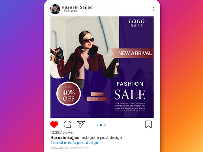 Social media post design.