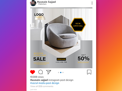 Social media post design.