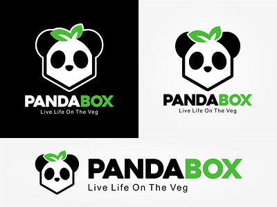 Panda Box Logo branding graphic design logo