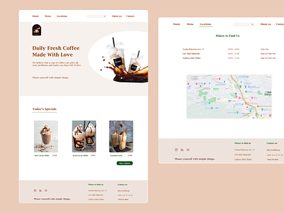 Coffee shop website ui figma ui web web design