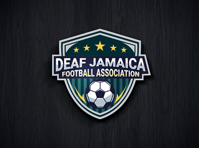 Deaf Jamaica Football Association logo 3d animation branding design graphic design illustration logo logo design motion graphics ui