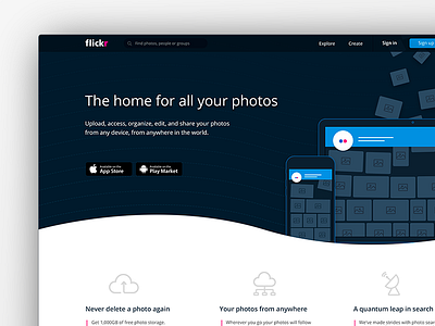 Shot app application concept desktop flat flickr interface ui ux web