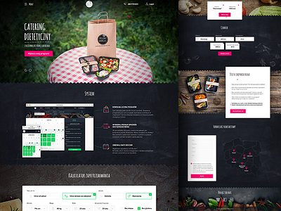 Zielony Widelec calendar food landing page restaurant ui web application webdesign