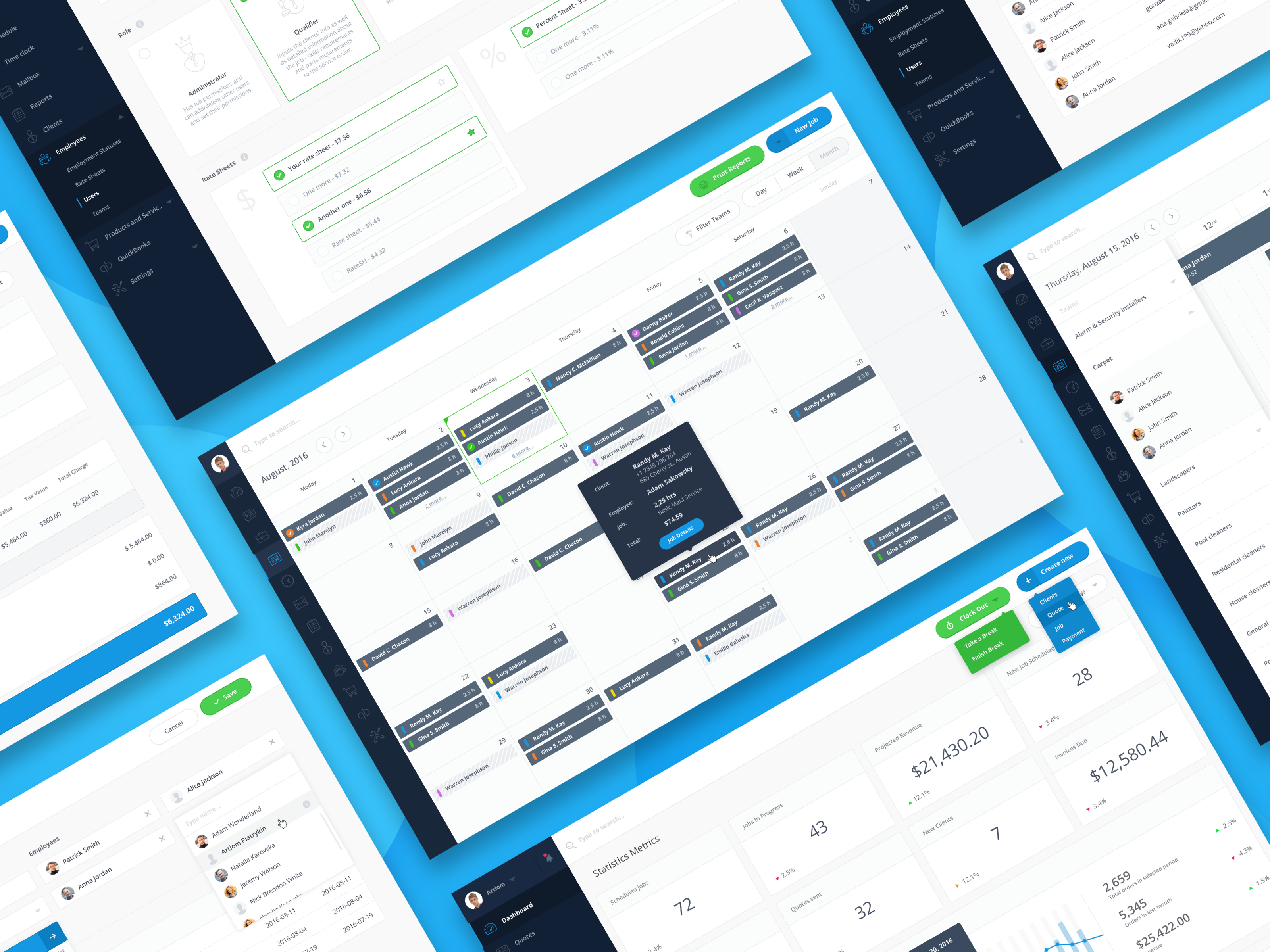 Ui tools. Project Managers app Design. Redesigned LINKEDIN.