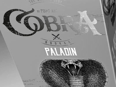 Packing for hookahs Cobra. calligraphy lettering logo pack