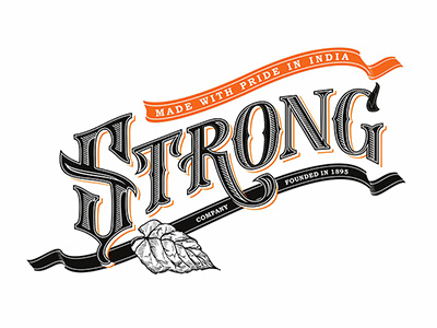 STRONG calligraphy lettering logo