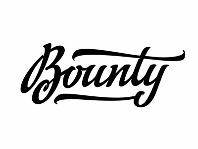 Bounty calligraphy lettering logo
