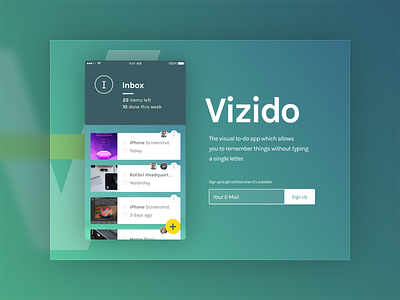 Vizido Teaser Landing Page app landing teaser web