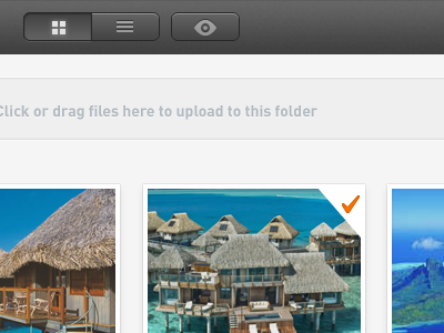 View and Upload buttons drag and drop toolbar ui upload web