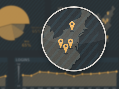 Status Board Detail app infographic location map pin status