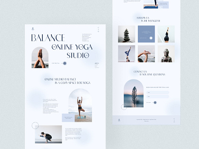 Online Yoga Studio balance concept design landing landingpage ui ux webdesign webdesigner yoga