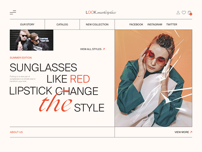 Sanglasses online-store concept design glasses landing landingpage onlineshop onlinestore sunglasses ui ux webdesign